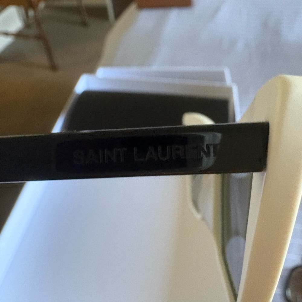 Saint Laurent Women's White Cat-Eye Sunglasses with case - Picture 3 of 7